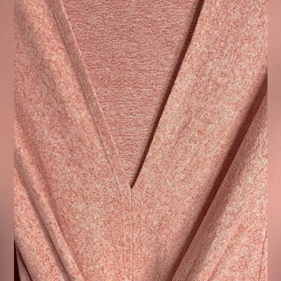 Free People Ginger Cozy Tie Front Sweater Dress Pink V-neck Size XS Bodycon Mini - Picture 11 of 13